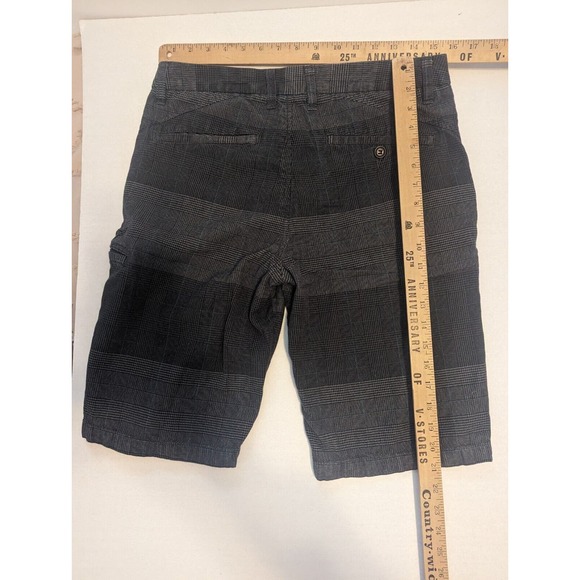 Fox Shorts Heritage Men's 30 Gray Check Casual Chino W/ Subtle Blue PinStripe - Picture 5 of 9